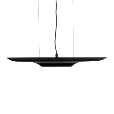 GloboStar® ESTERINA 01304 Μοντέρνο Κρεμαστό Φωτιστικό Ανάρτηση Δίφωτο 2 x E27 IP20 Μαύρο & Χρυσό Μέταλλο - Μ60 x Π6 x Υ6cm