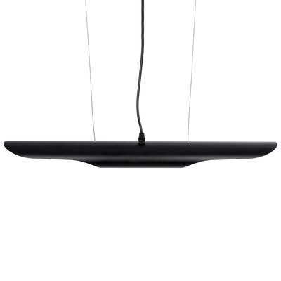 GloboStar® ESTERINA 01304 Μοντέρνο Κρεμαστό Φωτιστικό Ανάρτηση Δίφωτο 2 x E27 IP20 Μαύρο & Χρυσό Μέταλλο - Μ60 x Π6 x Υ6cm