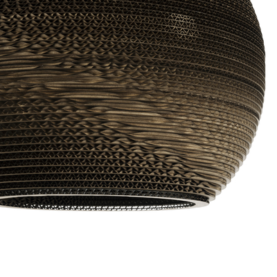 GloboStar® SANTORINI 01289 Boho Κρεμαστό Φωτιστικό Μπάλα Μονόφωτο 1 x E27 IP20 3D Καφέ Χαρτί - Μ40 x Π40 x Y34cm