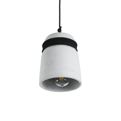 GloboStar® TRIBECA 01320 Μοντέρνο Κρεμαστό Φωτιστικό Καμπάνα Μονόφωτο 1 x E27 IP20 Γκρι Τσιμέντο - Μ20 x Π20 x Υ26cm