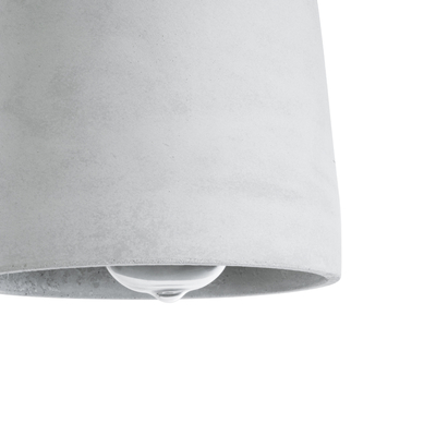 GloboStar® TRIBECA 01320 Μοντέρνο Κρεμαστό Φωτιστικό Καμπάνα Μονόφωτο 1 x E27 IP20 Γκρι Τσιμέντο - Μ20 x Π20 x Υ26cm