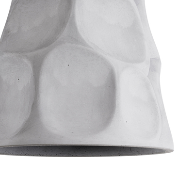 GloboStar® TRIBECA 01327 Μοντέρνο Κρεμαστό Φωτιστικό Καμπάνα Μονόφωτο 1 x E27 IP20 Γκρι Τσιμέντο - Μ18 x Π18 x Υ23cm