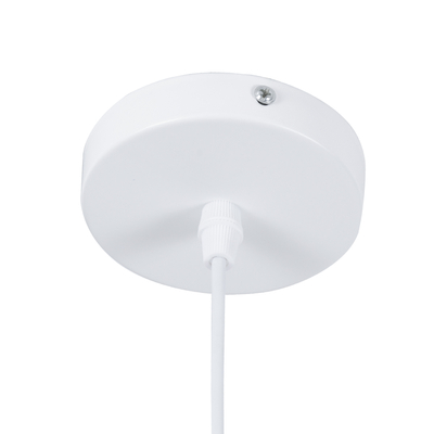 GloboStar® HEXAGON 01377 Μοντέρνο Κρεμαστό Φωτιστικό Καμπάνα Μονόφωτο 1 x E27 IP20 Λευκό & Χρυσό Μέταλλο - Μ21,5 x Π21,5 x Y15cm