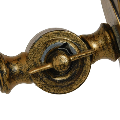 GloboStar® FAN 01381 Vintage Επιτοίχιο Φωτιστικό Απλίκα Πολύφωτο 5 x E27 IP20 Χάλκινο Μέταλλο - Μ46 x Π22 x Υ46cm