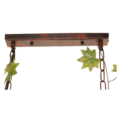 GloboStar® NEST 01402 Vintage Κρεμαστό Φωτιστικό Φιγούρα Πολύφωτο 4 x E27 IP20 Χάλκινο Μέταλλο με Πράσινο Πλαστικό - Μ103 x Π34 x Υ36.5cm