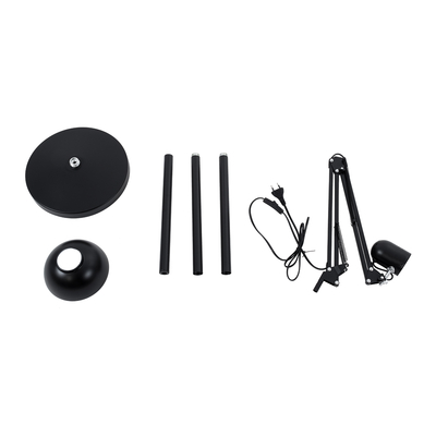 GloboStar® AUDREY 01468 Vintage Επιδαπέδιο Φωτιστικό Μονόφωτο 1 x E27 IP20 Μαύρο Μέταλλο - Μ15 x Π15 x Υ190cm