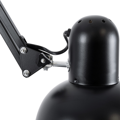 GloboStar® AUDREY 01468 Vintage Επιδαπέδιο Φωτιστικό Μονόφωτο 1 x E27 IP20 Μαύρο Μέταλλο - Μ15 x Π15 x Υ190cm