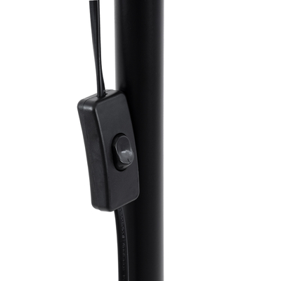 GloboStar® AUDREY 01468 Vintage Επιδαπέδιο Φωτιστικό Μονόφωτο 1 x E27 IP20 Μαύρο Μέταλλο - Μ15 x Π15 x Υ190cm