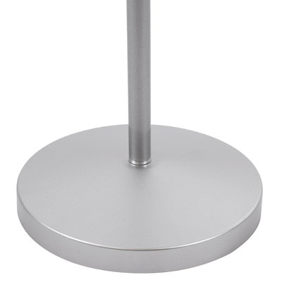 GloboStar® AUDREY 01469 Vintage Επιδαπέδιο Φωτιστικό Μονόφωτο 1 x E27 IP20 Ασημί Μέταλλο - Μ15 x Π15 x Υ190cm