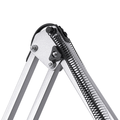 GloboStar® AUDREY 01469 Vintage Επιδαπέδιο Φωτιστικό Μονόφωτο 1 x E27 IP20 Ασημί Μέταλλο - Μ15 x Π15 x Υ190cm