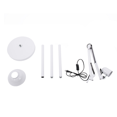 GloboStar® AUDREY 01471 Vintage Επιδαπέδιο Φωτιστικό Μονόφωτο 1 x E27 IP20 Λευκό Μέταλλο - Μ15 x Π15 x Υ190cm