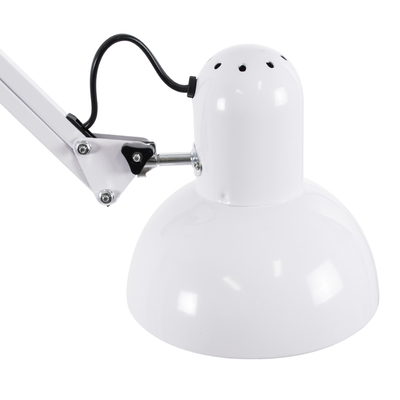 GloboStar® AUDREY 01471 Vintage Επιδαπέδιο Φωτιστικό Μονόφωτο 1 x E27 IP20 Λευκό Μέταλλο - Μ15 x Π15 x Υ190cm