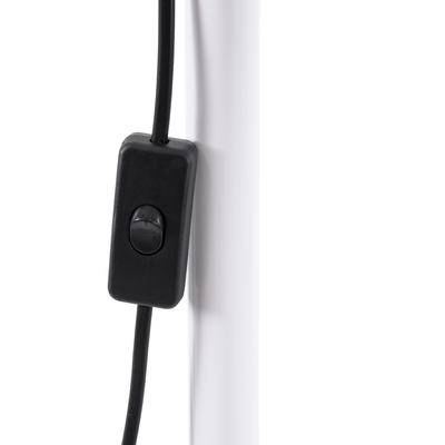 GloboStar® AUDREY 01471 Vintage Επιδαπέδιο Φωτιστικό Μονόφωτο 1 x E27 IP20 Λευκό Μέταλλο - Μ15 x Π15 x Υ190cm