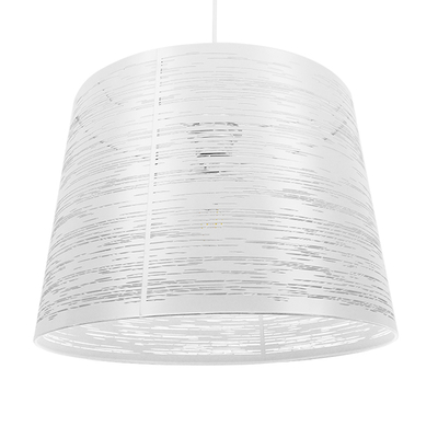GloboStar® ACCADEMIA 01557 Μοντέρνο Κρεμαστό Φωτιστικό Καπέλο Μονόφωτο 1 x E27 IP20 Λευκό Μέταλλο - Μ35 x Π35 x Υ25cm