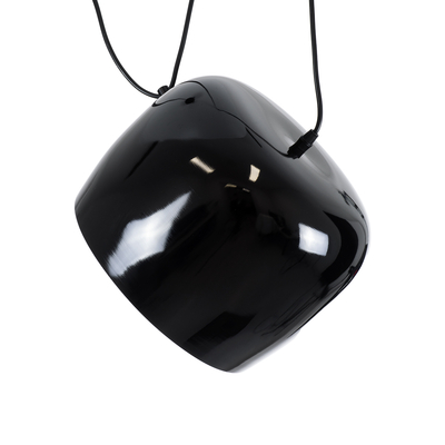 GloboStar® JASPER 01373 Μοντέρνο Κρεμαστό Φωτιστικό Ανάρτηση Μονόφωτο 1 x E27 IP20 Μαύρο & Λευκό Μέταλλο - Μ26.5 x Π26.5 x Υ20.5cm