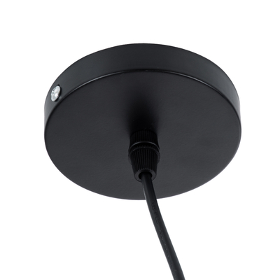 GloboStar® JASPER 01373 Μοντέρνο Κρεμαστό Φωτιστικό Ανάρτηση Μονόφωτο 1 x E27 IP20 Μαύρο & Λευκό Μέταλλο - Μ26.5 x Π26.5 x Υ20.5cm