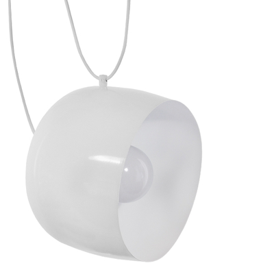 GloboStar® JASPER 01374 Μοντέρνο Κρεμαστό Φωτιστικό Ανάρτηση Μονόφωτο 1 x E27 IP20 Λευκό Μέταλλο - Μ25 x Π25 x Υ22cm