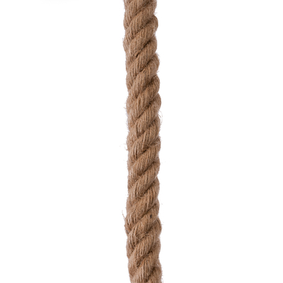 GloboStar® PUPPET 01412 Vintage Κρεμαστό Φωτιστικό Μονόφωτο Καμπάνα 1 x E27 IP20 Λευκό Μεταλλο με Μπεζ Σχοινί - Μ36 x Π36 x Y31cm