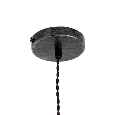 GloboStar® SPIGOT 01583 Vintage Κρεμαστό Φωτιστικό Ανάρτηση Μονόφωτο 1 x E27 IP20 Ασημί & Κόκκινο Μέταλλο - Μ5 x Π5 x Y20cm