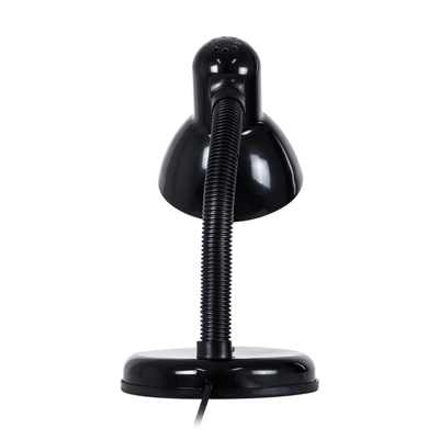 GloboStar® STUDENT BLACK 01530 Μοντέρνο Επιτραπέζιο Φωτιστικό Γραφείου Μονόφωτο 1 x E27 Μαύρο με Λευκό Μεταλλικό με Διακόπτη ΟN/OFF Καμπάνα Φ12 x Υ32cm