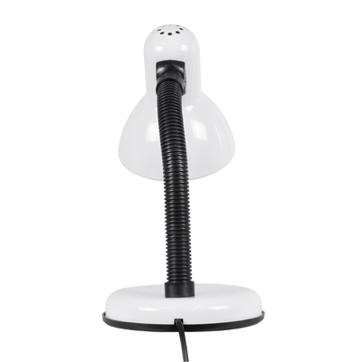 GloboStar® STUDENT WHITE 01531 Μοντέρνο Επιτραπέζιο Φωτιστικό Γραφείου Μονόφωτο 1 x E27 Λευκό Μεταλλικό με Διακόπτη ΟN/OFF Καμπάνα Φ12 x Υ32cm
