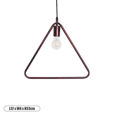 GloboStar® DELTA 01581 Μοντέρνο Κρεμαστό Φωτιστικό Ανάρτηση Μονόφωτο 1 x E27 IP20 Χάλκινο Μέταλλο - Μ37 x Π4 x Υ33cm