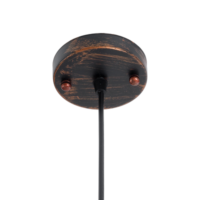 GloboStar® EARTH 01662 Vintage Κρεμαστό Φωτιστικό Φιγούρα Μονόφωτο 1 x E27 IP20 Χάλκινο Μέταλλο - Μ30 x Π30 x Y30cm