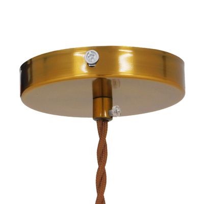 GloboStar® MANHATTAN 01454 Μοντέρνο Κρεμαστό Φωτιστικό Καμπάνα Μονόφωτο 1 x E27 IP20 Χρυσό Μέταλλο - Μ11 x Π11 x Υ14cm