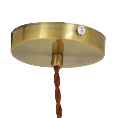 GloboStar® MANHATTAN 01455 Μοντέρνο Κρεμαστό Φωτιστικό Καμπάνα Μονόφωτο 1 x E27 IP20 Μπρούτζινο Μέταλλο - Μ11 x Π11 x Υ14cm