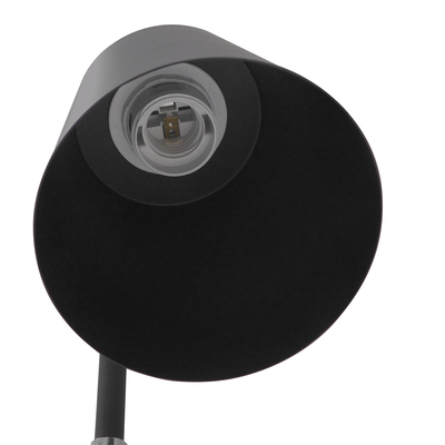 GloboStar® RIBBON 01585 Μοντέρνο Επιδαπέδιο Φωτιστικό Μονόφωτο 1 x E27 IP20 Μαύρο Μέταλλο με Μπεζ Ξύλο - Μ13 x Π13 x Υ164cm