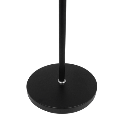 GloboStar® RIBBON 01585 Μοντέρνο Επιδαπέδιο Φωτιστικό Μονόφωτο 1 x E27 IP20 Μαύρο Μέταλλο με Μπεζ Ξύλο - Μ13 x Π13 x Υ164cm