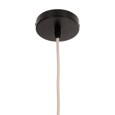 GloboStar® JENSON 00910 Boho Κρεμαστό Φωτιστικό Πλέγμα Μονόφωτο 1 x E27 IP20 Μπεζ Σχοινί - Μ38 x Π38 x Υ24cm