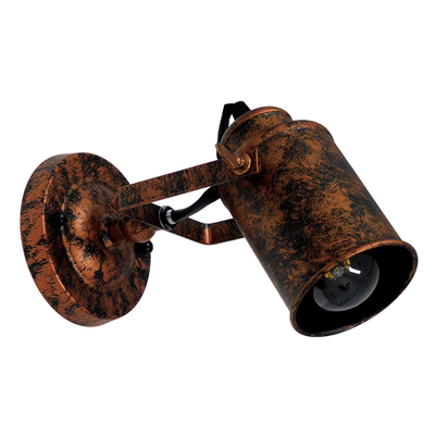 GloboStar® JAKE 00949 Μοντέρνο Επιτοίχιο Φωτιστικό Απλίκα Μονόφωτο 1 x E27 IP20 Χάλκινο Μέταλλο - Μ9 x Π21 x Y16cm