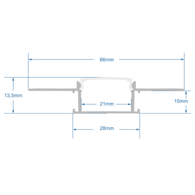 GloboStar® PLASTERBOARD-PROFILE 70819-2M Προφίλ Αλουμινίου - Βάση & Ψύκτρα Ταινίας LED με Λευκό Γαλακτερό Κάλυμμα - Χωνευτή Χρήση σε Γυψοσανίδα - Trimless - Πατητό Κάλυμμα - Ασημί - 2 Μέτρα - Πακέτο 5 Τεμαχίων - Μ200 x Π6.7 x Υ1.4cm