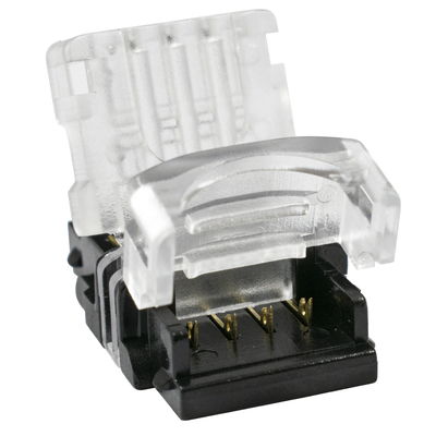 GloboStar® 70724 Αδιάβροχος Ταχυσύνδεσμος Ένωσης IP65 - Strip To Cable Connector για Ένωση 1 x RGB Αδιάβροχης Ταινίας LED Πλάτους 10mm με 1 x Καλώδιο Τροφοδοσίας