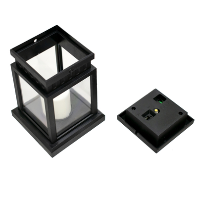 GloboStar® 71506 Αυτόνομο Ηλιακό Κρεμαστό Διακοσμητικό Φωτιστικό Φανάρι με Κεράκι LED 1W 50lm με Ενσωματωμένη Μπαταρία 120mAh - Φωτοβολταϊκό Πάνελ με Αισθητήρα Ημέρας-Νύχτας Αδιάβροχο IP65 Θερμό Λευκό 1600K