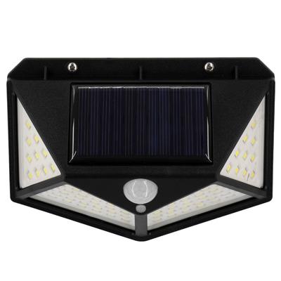 GloboStar® 71499 Αυτόνομο Ηλιακό Φωτιστικό LED SMD 10W 1000lm με Ενσωματωμένη Μπαταρία 1200mAh - Φωτοβολταϊκό Πάνελ με Αισθητήρα Ημέρας-Νύχτας και PIR Αισθητήρα Κίνησης Αδιάβροχο IP65 Ψυχρό Λευκό 6000K