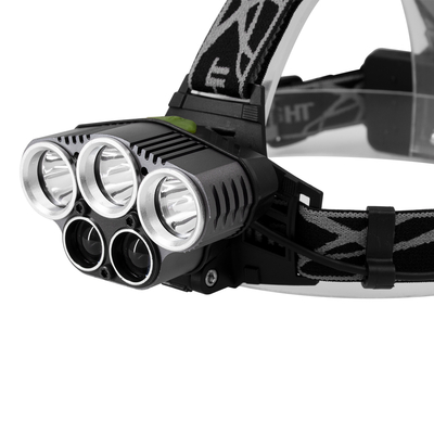 GloboStar® 79058 Φακός Κεφαλής Επαναφορτιζόμενος LED CREE XML2-T6 Chip 50 Watt 5000lm με 2 x 18650 Μπαταρίες 5200mAh Ψυχρό Λευκό 6000K