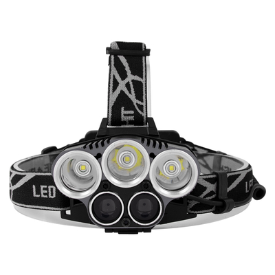 GloboStar® 79058 Φακός Κεφαλής Επαναφορτιζόμενος LED CREE XML2-T6 Chip 50 Watt 5000lm με 2 x 18650 Μπαταρίες 5200mAh Ψυχρό Λευκό 6000K