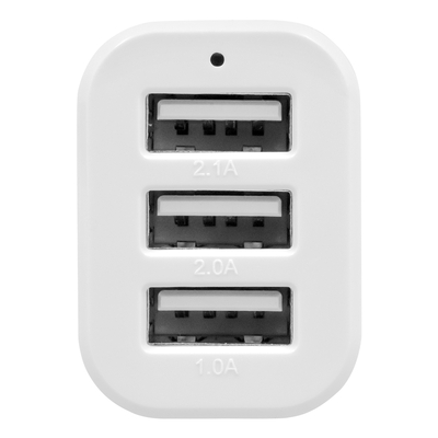 Globostar® 79501 Ασημί Φορτιστής Αυτοκινήτου DC 12-24V με 3 Εξόδους USB DC 5V Max 3.1A 20W και Καλώδιο USB σε Type-C