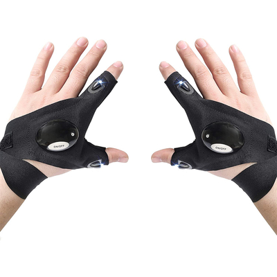 GloboStar® 79068 Γάντι Φακός με Φωτισμό LED για Δεξί Χέρι 2W με Μπαταρία CR2016 Ψυχρό Λευκό 6000K