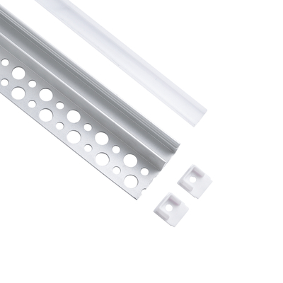 GloboStar® PLASTERBOARD-PROFILE 70834-3M Προφίλ Αλουμινίου - Βάση & Ψύκτρα Ταινίας LED με Λευκό Γαλακτερό Κάλυμμα - Χωνευτή Τερματική Χρήση σε Τελείωμα Γυψοσανίδας ή σε Πλακάκι - Trimless - Πατητό Κάλυμμα - Ασημί - 3 Μέτρα - Πακέτο 5 Τεμαχίων - Μ300 x Π3.1 x Υ1.3cm