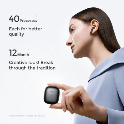 GloboStar® 87055 JOYROOM Originals JR-T13 Bilateral TWS Earphones με Θήκη Φόρτισης True Wireless Bluetooth V5.0 Binaural Συμβατό με iOS & Android Μαύρο