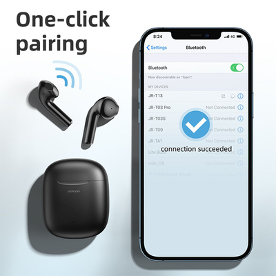 GloboStar® 87055 JOYROOM Originals JR-T13 Bilateral TWS Earphones με Θήκη Φόρτισης True Wireless Bluetooth V5.0 Binaural Συμβατό με iOS & Android Μαύρο