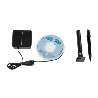 GloboStar® 70420 Αυτόνομο Ηλιακό Φωτοβολταϊκό Σετ με 3 Μέτρα Ταινία LED Θερμό Λευκό 3000k