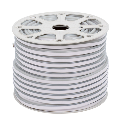 GloboStar® 70562 OVALE 120° Degree Neon Flex Epistar LED SMD 2835 1m 12W/m 120LED/m 1248lm/m 120° DC 24V Αδιάβροχη IP68 Θερμό Λευκό 3000K Dimmable