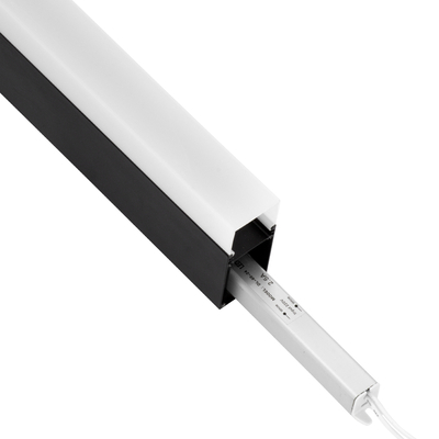 GloboStar® SURFACEPENDANT-PROFILE 70832-3M Προφίλ Αλουμινίου - Βάση & Ψύκτρα Ταινίας LED με Λευκό Γαλακτερό Κάλυμμα - Επιφανειακή & Κρεμαστή Χρήση - Πατητό Κάλυμμα - Μαύρο - 3 Μέτρα - Μ300 x Π3.5 x Υ7.4cm