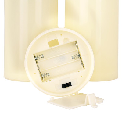 GloboStar® 79552 ΣΕΤ 3 Διακοσμητικών Realistic Κεριών με LED - Μπαταρίας & Ασύρματο Χειριστήριο IR Θερμό Λευκό 3000K