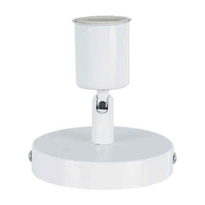GloboStar® SARA 00842 Μοντέρνο Φωτιστικό Οροφής Σποτ Μονόφωτο 1 x E27 IP20 Λευκό Μέταλλο - Μ10 x Π10 x Υ10.3cm
