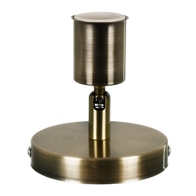 GloboStar® SARA 00847 Μοντέρνο Φωτιστικό Οροφής Σποτ Μονόφωτο 1 x E27 IP20 Μπρούτζινο Μέταλλο - Μ10 x Π10 x Υ10.3cm